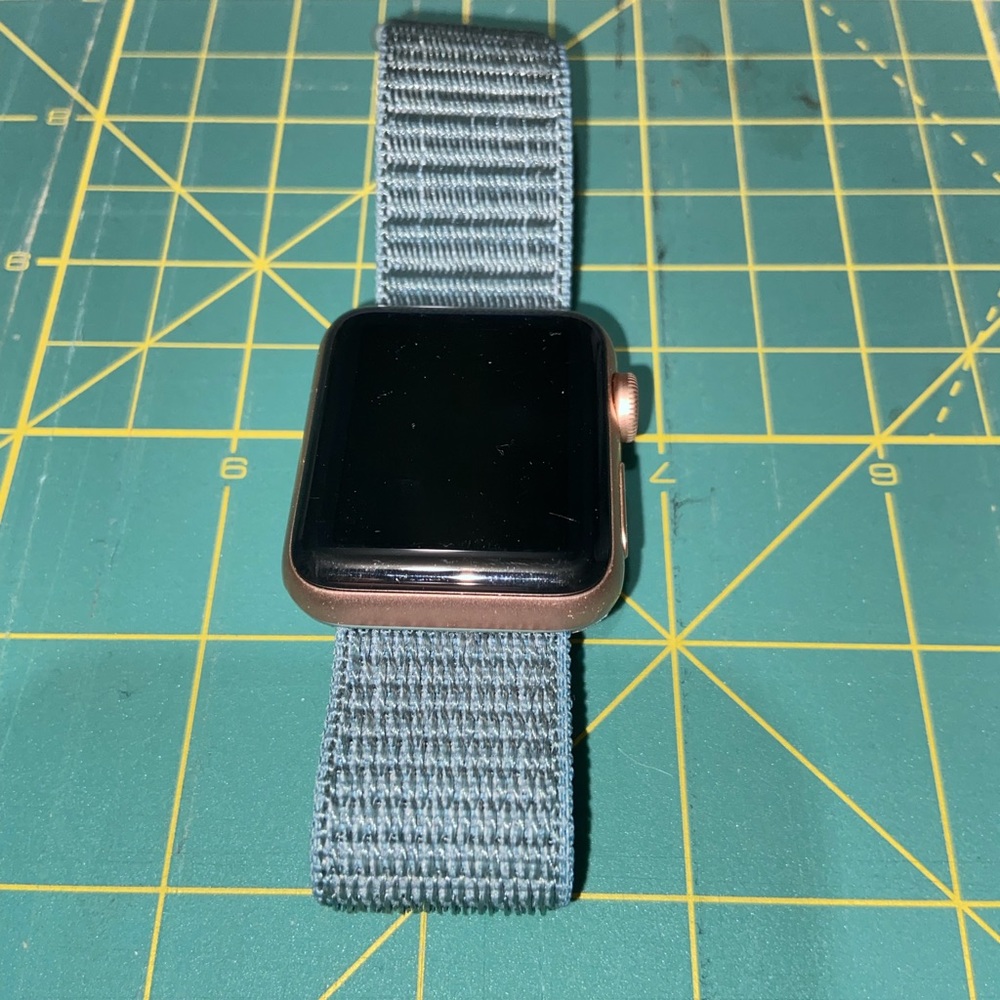 38mm Apple Watch series 3 with Velcro watchband